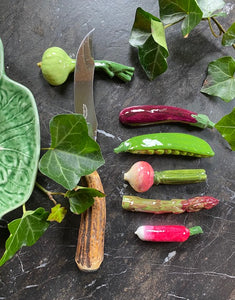 Set of six vegetable knifeholders - A
